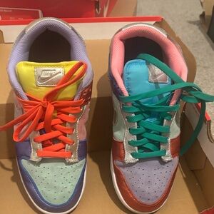 Nike Multicolor Mismatched Sneakers